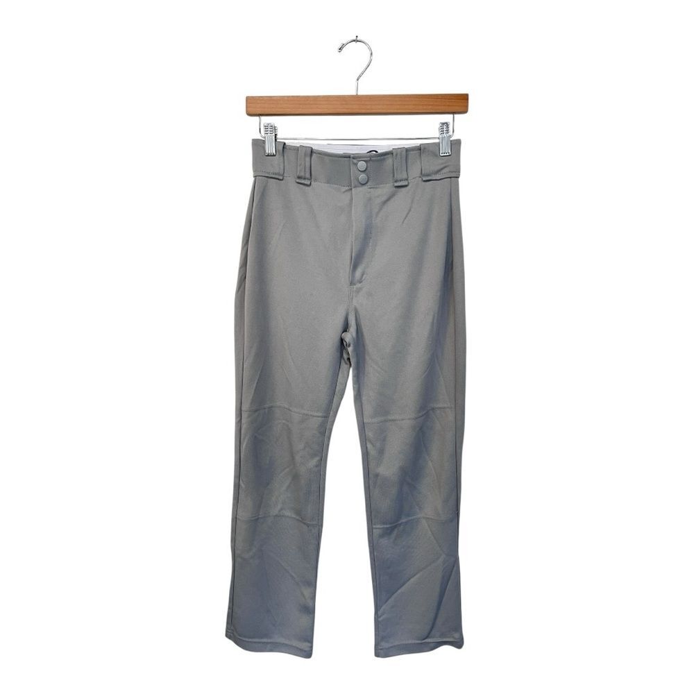 Rawlings | Boys Athletic Gray Snap Zipper baseball Long‎ Pants L